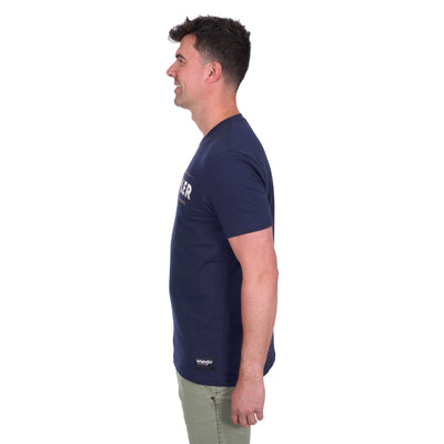 Wrangler Mens ALBERT Short Sleeve Tee Shirt - Navy