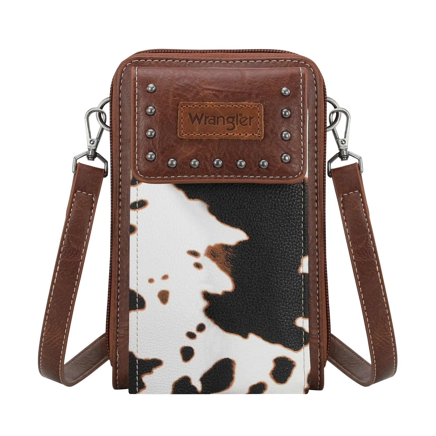 COW PRINT PHONE WALLET BAG