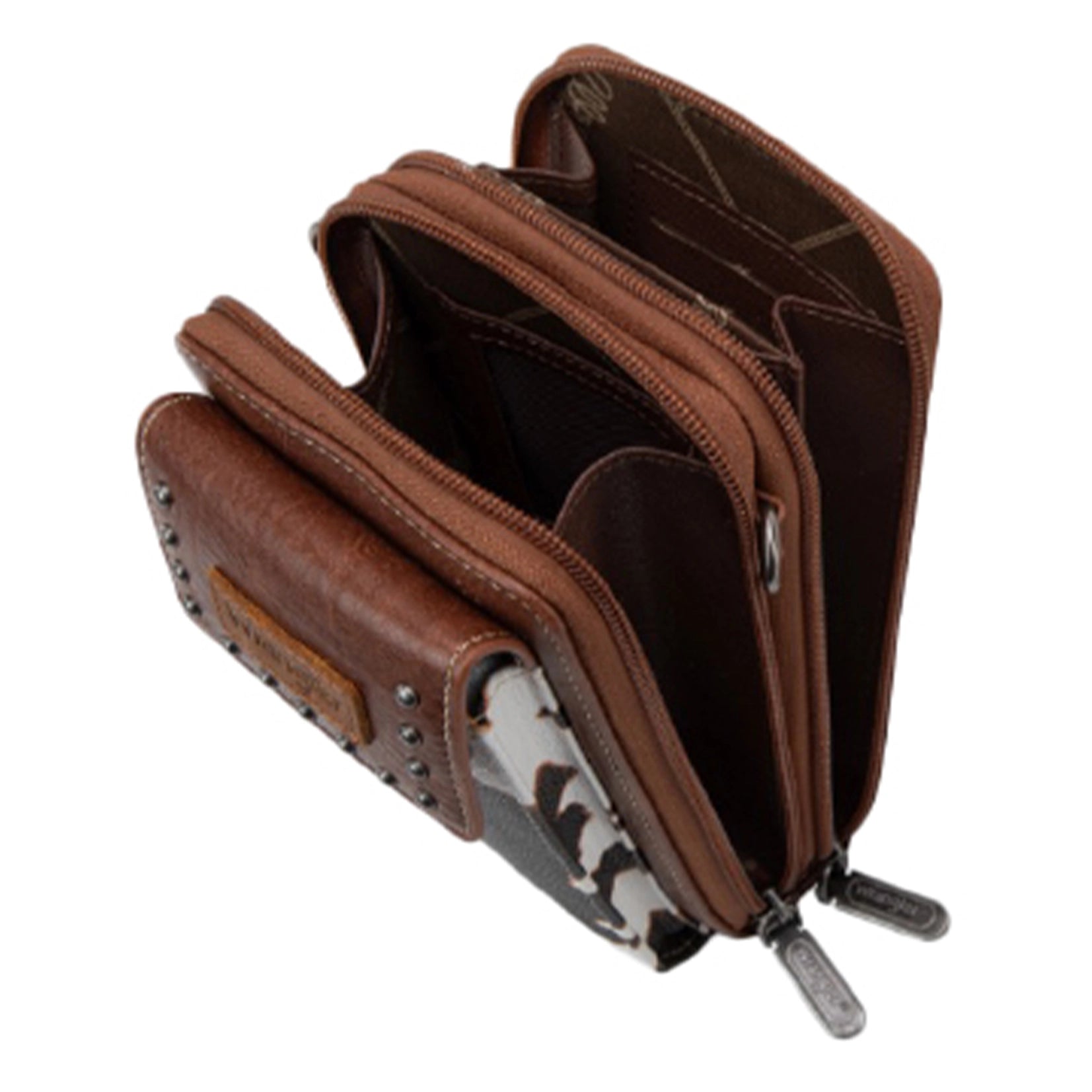 COW PRINT PHONE WALLET BAG
