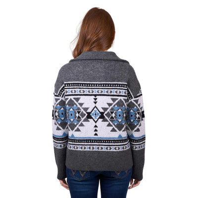 Wrangler Womens ANGIE 1/4 ZIP JUMPER - CHARCOAL