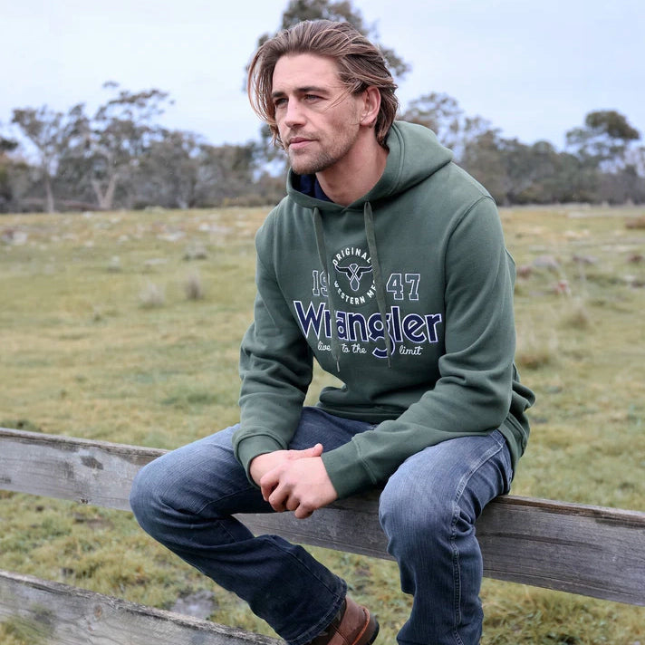 WRANGLER MENS GLEN HOODIE - CYPRESS
