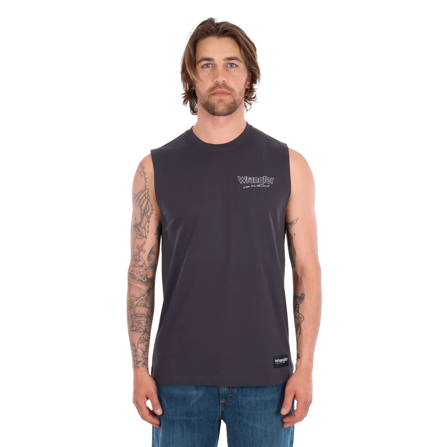 Wrangler Mens PAUL Muscle Tank - Charcoal