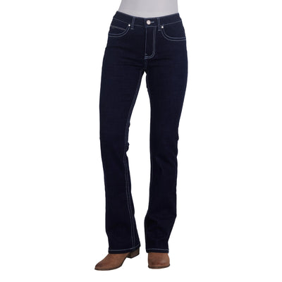 Wrangler Womens AMBER Jeans - Willow in Dark Dynasty