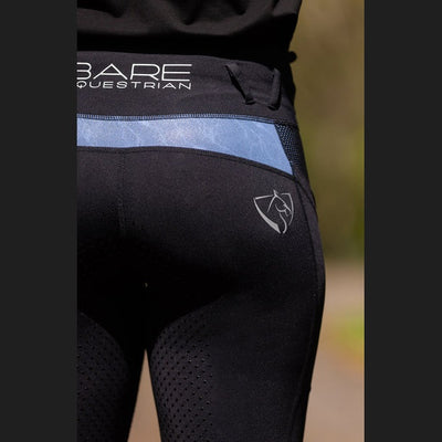 BARE YOUTH Performance Riding Tights with FULL SEAT silicone grip - Basalt