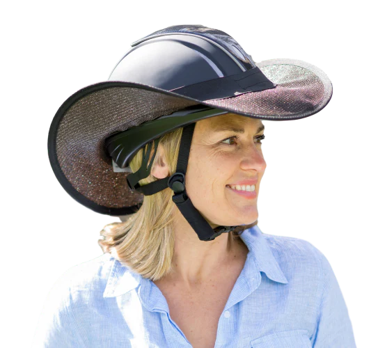 Helmet Brim - Sun Visor for Horse Riding Helmet (Easy-On, no velcro)