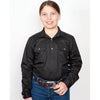 JCA Girls Kenzie Work Shirt 1/2 Button