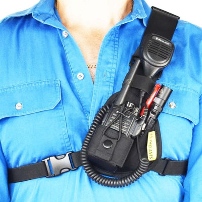 Two Ants Compact Phone & Radio Chest Shoulder HOLSTER - Left Side