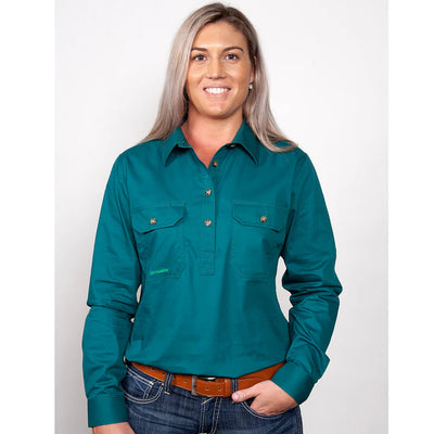 JCA Womens Jahna Work Shirt 1/2 Button