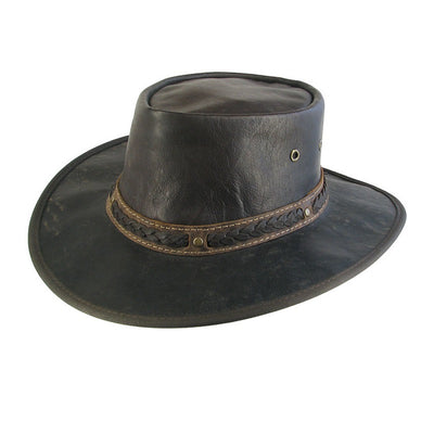 Barmah Red Rock Hat Kangaroo Crackle Leather