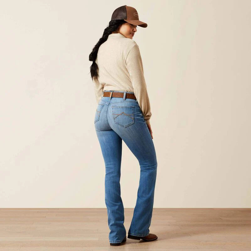Ariat Womens CAMELLIA High Rise Boot Cut Jeans - Colour: GLENDALE