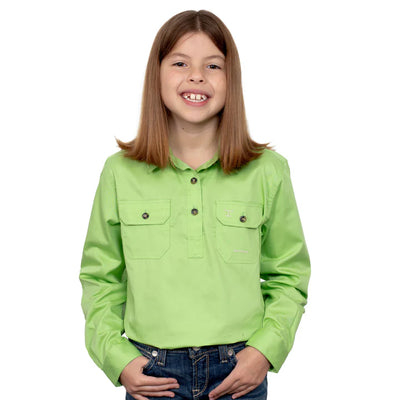 JCA Girls Kenzie Work Shirt 1/2 Button