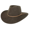 COOPER RIVER Wool Hat Colour: Dark Brown by Outback Trading Company