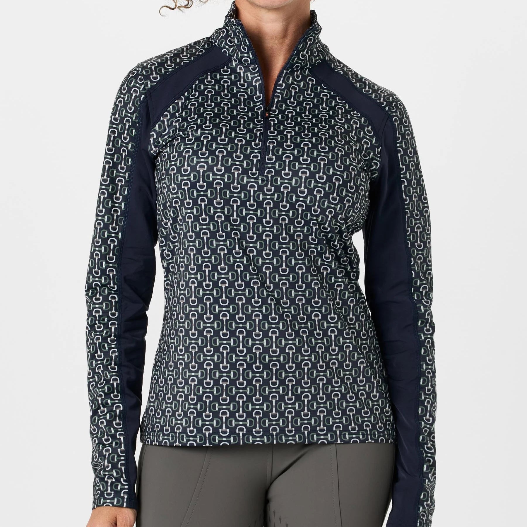 First Level 1/4 Zip Fleece Tech Top - GALAXY BLUE BIT OF COLOUR by Kerrits
