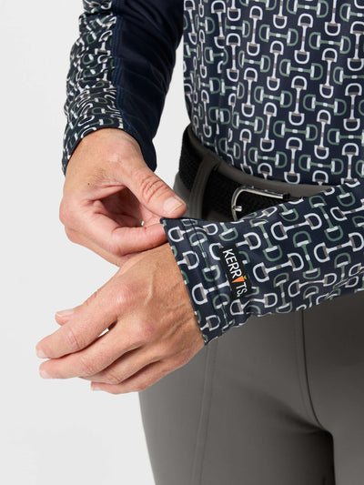 First Level 1/4 Zip Fleece Tech Top - GALAXY BLUE BIT OF COLOUR by Kerrits