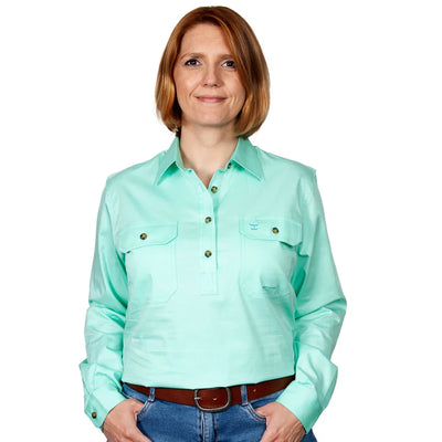 JCA Womens Jahna Work Shirt 1/2 Button