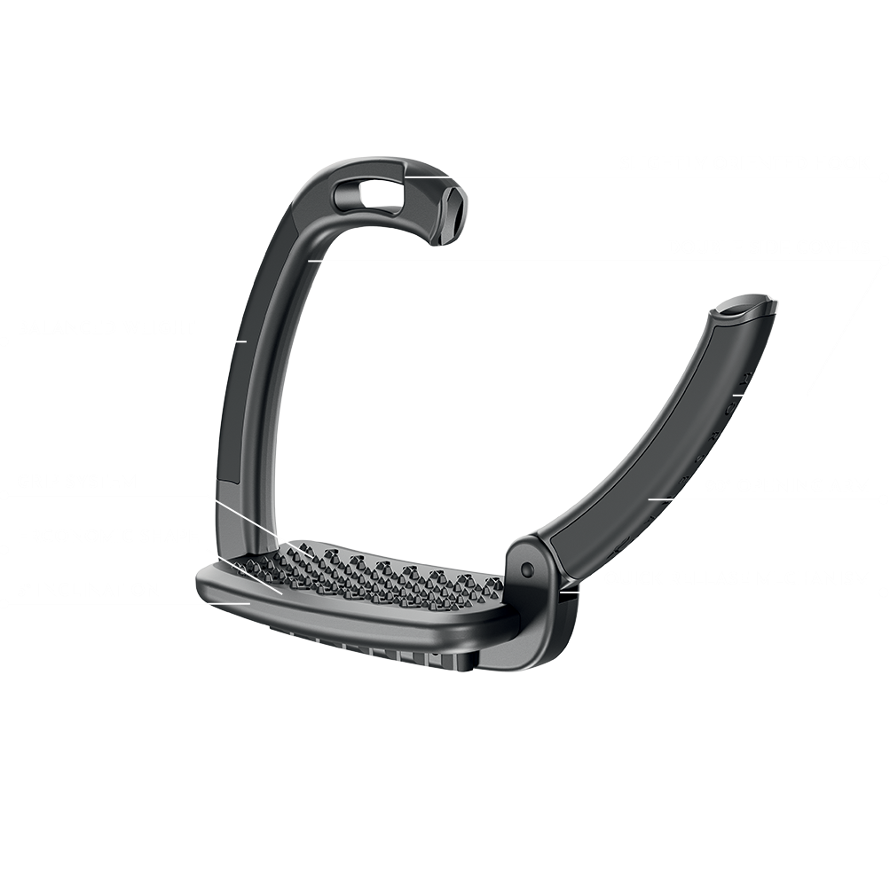Horsena Swap Stirrups with Quick Release Opening Arm