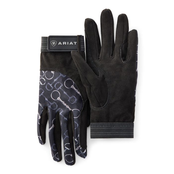 Ariat TEK GRIP SPIRIT GLOVES - CHARCOAL BIT PRINT