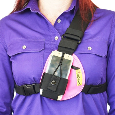 Two Ants Compact Phone & Radio Chest Shoulder HOLSTER - Left Side