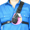 Two Ants Compact Phone & Radio Chest Shoulder HOLSTER - Left Side