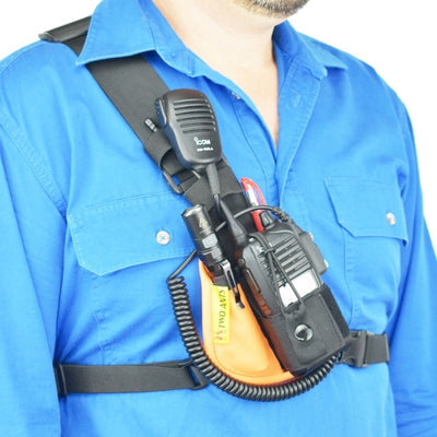 Two Ants Compact Phone & Radio Chest Shoulder HOLSTER - Right Side