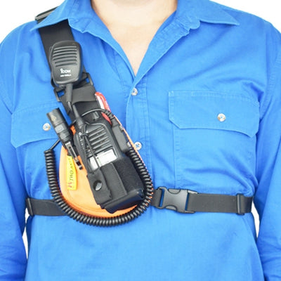 Two Ants Compact Phone & Radio Chest Shoulder HOLSTER - Right Side