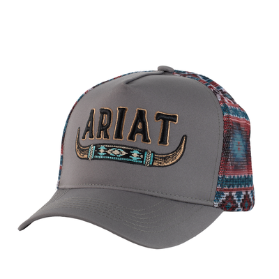 Ariat LONG HORN Trucker Cap - GREY