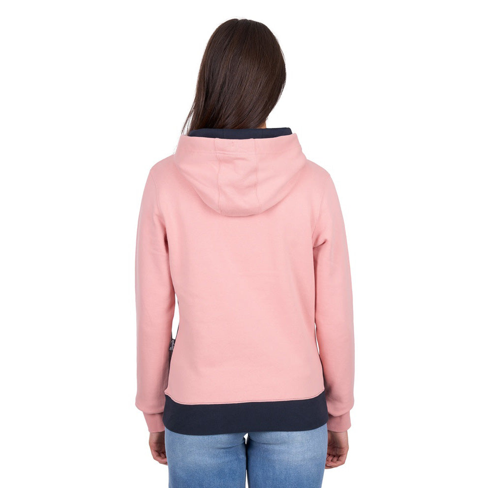 WRANGLER WOMENS BROOKE HOODIE - ROSE/NAVY