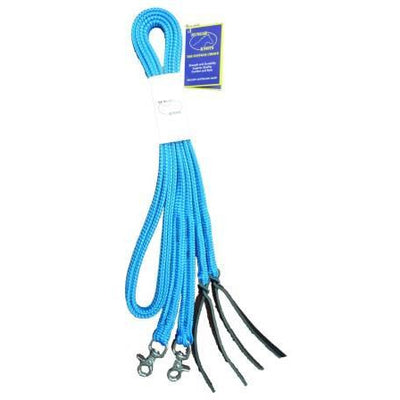 Nungar Knots Rope Reins Flat S/S Clips SPLIT 2m - BLUE