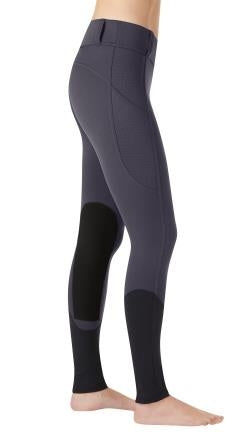Kerrits Sit Tight WINDPRO KNEEPATCH - Wide Waist Band - EBONY