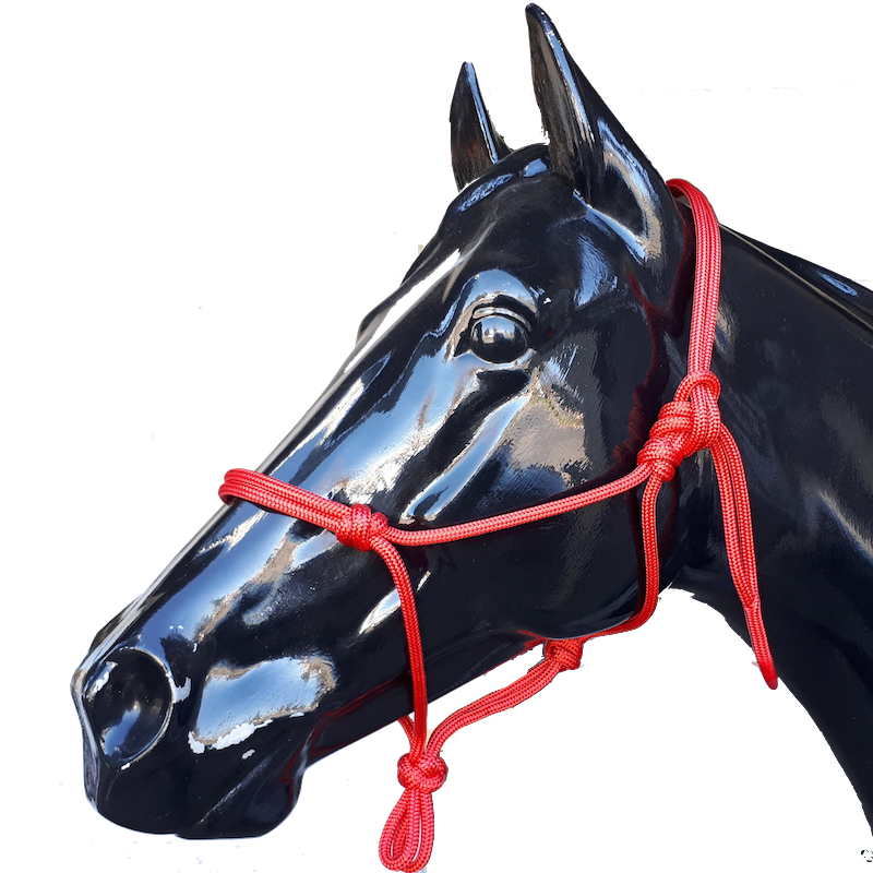 Nungar Knots Headstall - 8mm Yachting Rope, SOLID COLOURS