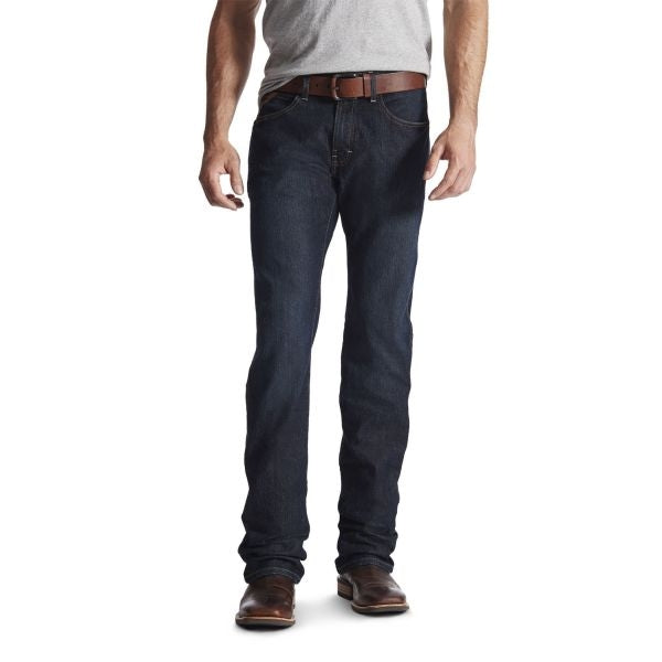 Ariat Mens REBAR M5 Jeans - SLIM STRAIGHT 34inch Leg. Colour: Blackstone
