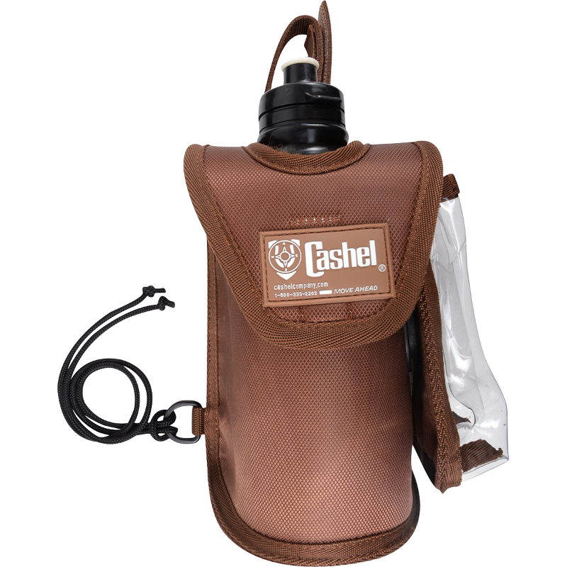 Cashel Water Bottle Holder with GPS/PHONE Pocket - BROWN
