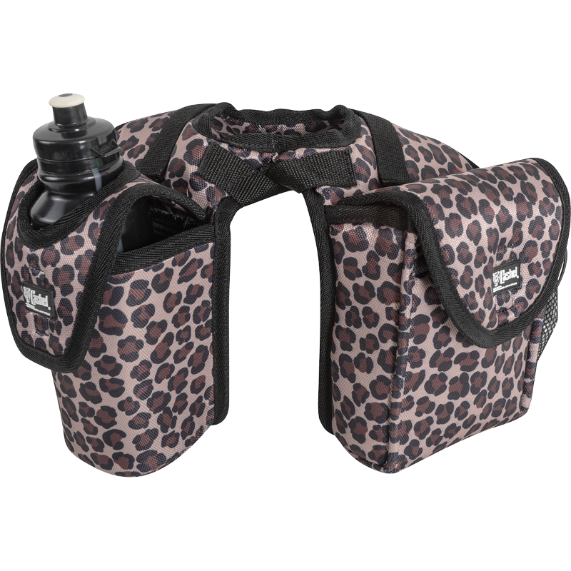 Cashel Saddle Bag Horn Bag with Lunch Bag and Bottle Holder - Leopard