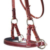 Fort Worth Padded Leather Nose Side Pull Headstall - Latigo Leather