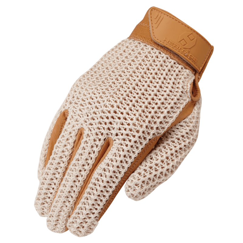 Heritage Crochet Gloves TAN
