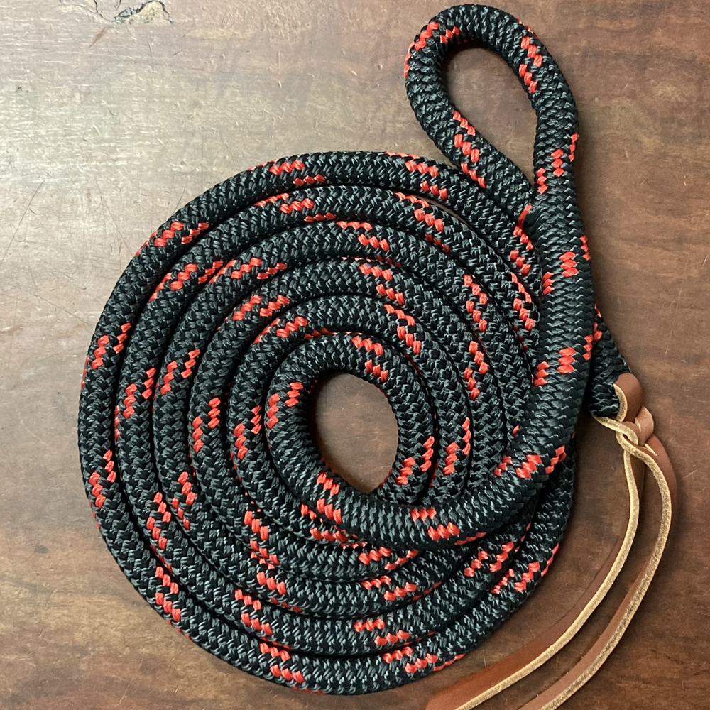 Nungar Knots Lead 12mm x 8FT Clipless - BLACK/RED