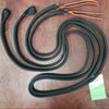 Nungar Knots Reins Flat CLIPLESS SPLIT 2m - BLACK