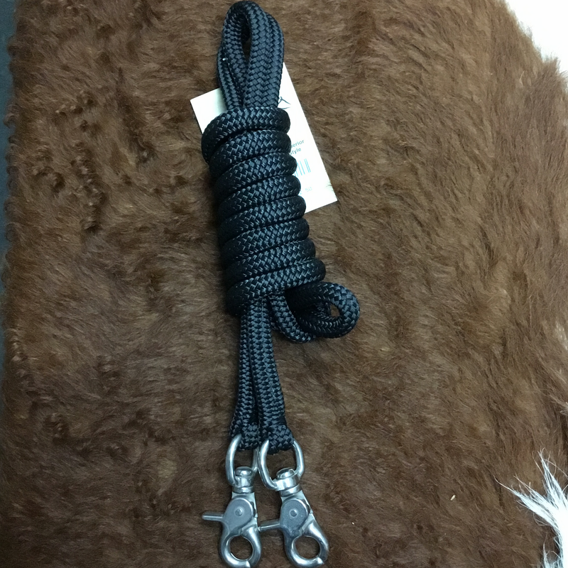 Nungar Knots Round Reins 10mm x 2.5m S/S Clip Continuous