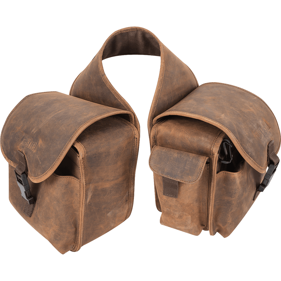 Cashel Distressed LEATHER Rear Saddle Bag - Medium