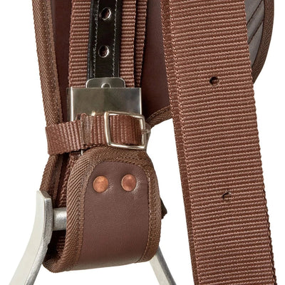 Syd Hill Synthetic Half Breed Saddle - BROWN, Non-Adjustable Gullet