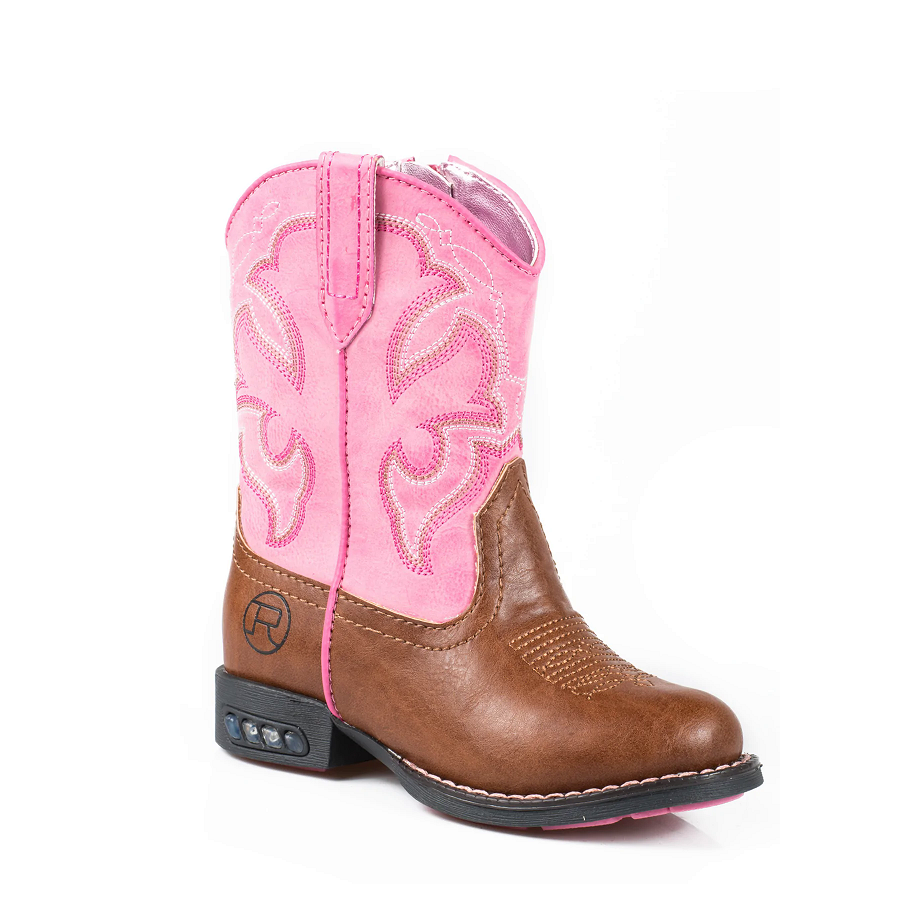 Roper TODDLER LIGHTNING - Tan/Pink