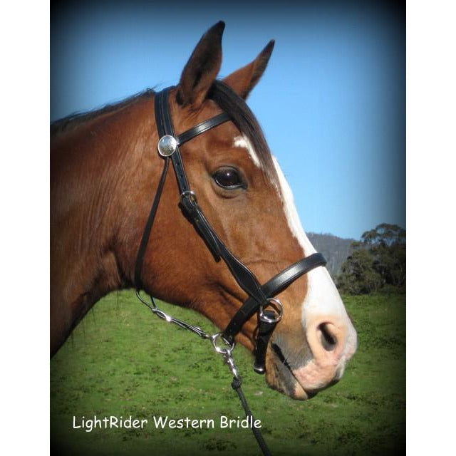 LightRider Bitless Bridle WESTERN - Black