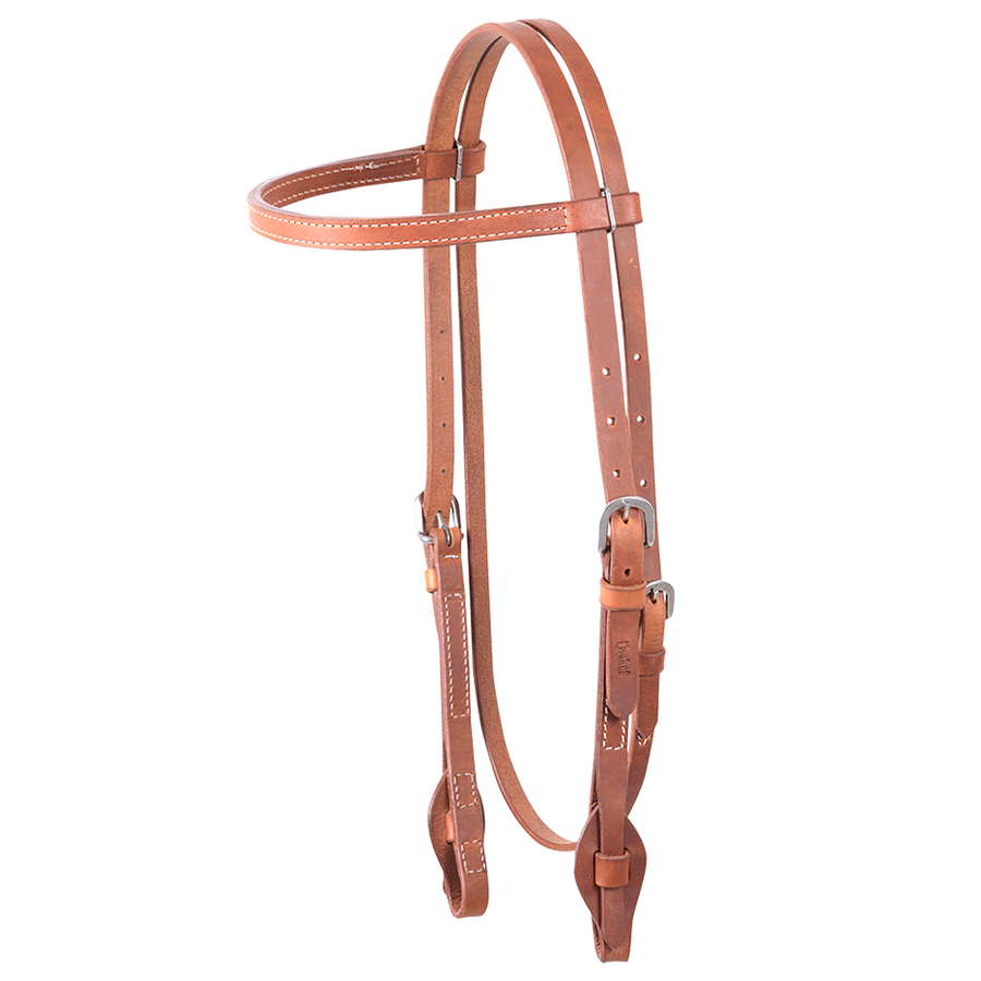 Cashel Headstall - Harness Stiched Browband with Quick Change Ends