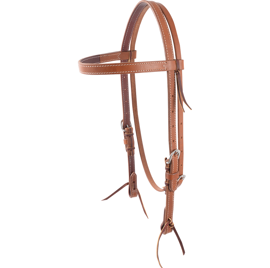 Cashel Headstall - Lined Harness Leather